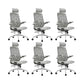 Contemporary Tilt Mechanism Microfiber Chair Task High Back Swivel Chair