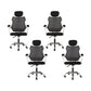 Contemporary Desk Chair Breathable AirGrid Black Office Chair