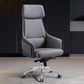 Modern Faux Leather Managers Chair High Back Office Executive Chair Gray 1 Piece Clearhalo 'furn' 'furn_office_chair' 'Furniture' 'Office Chairs' 'Office Furniture' 'office_chair' 6424120