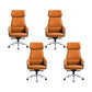 Modern Faux Leather Managers Chair High Back Office Executive Chair Orange 4 Piece Set Clearhalo 'furn' 'furn_office_chair' 'Furniture' 'Office Chairs' 'Office Furniture' 'office_chair' 6424124