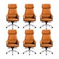 Modern Faux Leather Managers Chair High Back Office Executive Chair Orange 6 Piece Set Clearhalo 'furn' 'furn_office_chair' 'Furniture' 'Office Chairs' 'Office Furniture' 'office_chair' 6424126