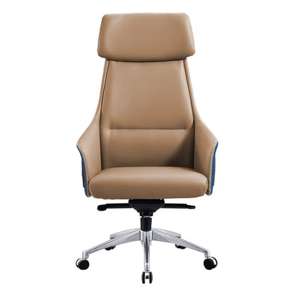 Modern Faux Leather Managers Chair High Back Office Executive Chair Brown 1 Piece Clearhalo 'furn' 'furn_office_chair' 'Furniture' 'Office Chairs' 'Office Furniture' 'office_chair' 6424130