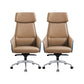 Modern Faux Leather Managers Chair High Back Office Executive Chair Brown 2 Piece Set Clearhalo 'furn' 'furn_office_chair' 'Furniture' 'Office Chairs' 'Office Furniture' 'office_chair' 6424132