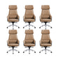 Modern Faux Leather Managers Chair High Back Office Executive Chair Brown 6 Piece Set Clearhalo 'furn' 'furn_office_chair' 'Furniture' 'Office Chairs' 'Office Furniture' 'office_chair' 6424136