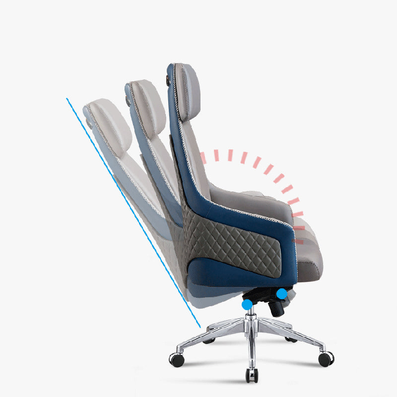 Modern Faux Leather Managers Chair High Back Office Executive Chair Clearhalo 'furn' 'furn_office_chair' 'Furniture' 'Office Chairs' 'Office Furniture' 'office_chair' 6424137