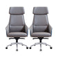 Modern Faux Leather Managers Chair High Back Office Executive Chair Gray 2 Piece Set Clearhalo 'furn' 'furn_office_chair' 'Furniture' 'Office Chairs' 'Office Furniture' 'office_chair' 6424140