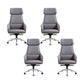 Modern Faux Leather Managers Chair High Back Office Executive Chair Gray 4 Piece Set Clearhalo 'furn' 'furn_office_chair' 'Furniture' 'Office Chairs' 'Office Furniture' 'office_chair' 6424141