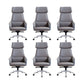 Modern Faux Leather Managers Chair High Back Office Executive Chair Gray 6 Piece Set Clearhalo 'furn' 'furn_office_chair' 'Furniture' 'Office Chairs' 'Office Furniture' 'office_chair' 6424142