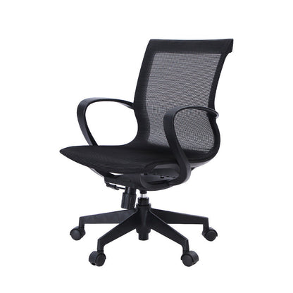 17" Wide Contemporary Desk Chair Breathable AirGrid Office Chair Black 1 Piece Clearhalo 'furn' 'furn_office_chair' 'Furniture' 'Office Chairs' 'Office Furniture' 'office_chair' 6424146