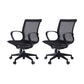 17" Wide Contemporary Desk Chair Breathable AirGrid Office Chair Black 2 Piece Set Clearhalo 'furn' 'furn_office_chair' 'Furniture' 'Office Chairs' 'Office Furniture' 'office_chair' 6424147