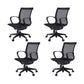17" Wide Contemporary Desk Chair Breathable AirGrid Office Chair Black 4 Piece Set Clearhalo 'furn' 'furn_office_chair' 'Furniture' 'Office Chairs' 'Office Furniture' 'office_chair' 6424149