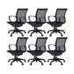 17" Wide Contemporary Desk Chair Breathable AirGrid Office Chair Black 6 Piece Set Clearhalo 'furn' 'furn_office_chair' 'Furniture' 'Office Chairs' 'Office Furniture' 'office_chair' 6424151