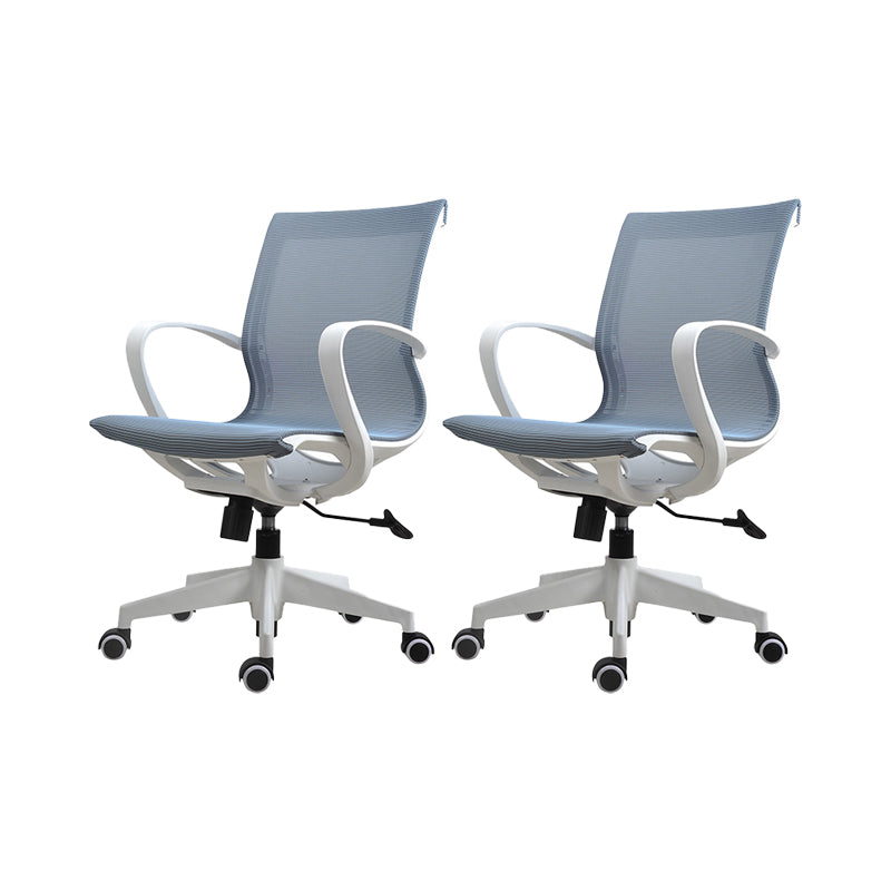 17" Wide Contemporary Desk Chair Breathable AirGrid Office Chair Blue 2 Piece Set Clearhalo 'furn' 'furn_office_chair' 'Furniture' 'Office Chairs' 'Office Furniture' 'office_chair' 6424156