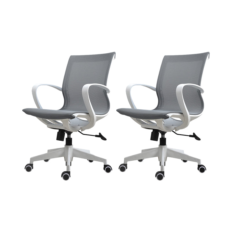 17" Wide Contemporary Desk Chair Breathable AirGrid Office Chair Grey 2 Piece Set Clearhalo 'furn' 'furn_office_chair' 'Furniture' 'Office Chairs' 'Office Furniture' 'office_chair' 6424164