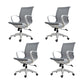 17" Wide Contemporary Desk Chair Breathable AirGrid Office Chair Grey 4 Piece Set Clearhalo 'furn' 'furn_office_chair' 'Furniture' 'Office Chairs' 'Office Furniture' 'office_chair' 6424165