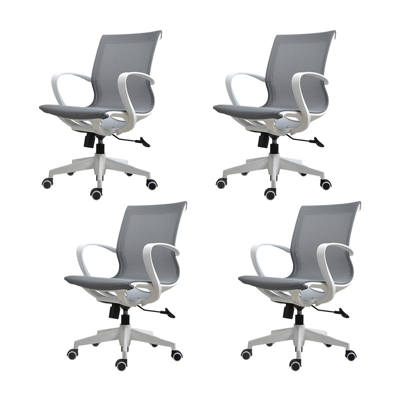 17" Wide Contemporary Desk Chair Breathable AirGrid Office Chair Grey 4 Piece Set Clearhalo 'furn' 'furn_office_chair' 'Furniture' 'Office Chairs' 'Office Furniture' 'office_chair' 6424165