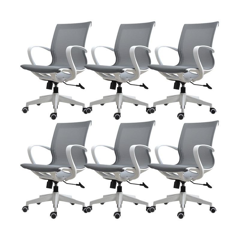 17" Wide Contemporary Desk Chair Breathable AirGrid Office Chair Grey 6 Piece Set Clearhalo 'furn' 'furn_office_chair' 'Furniture' 'Office Chairs' 'Office Furniture' 'office_chair' 6424166