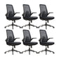 Contemporary Breathable AirGrid Swivel Chair Microfiber Conference Mid-Back Chair