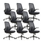 Contemporary Breathable AirGrid Swivel Chair Microfiber Conference Mid-Back Chair