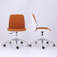 Silla de escritorio moderna Silla de conferencia de madera Silla con respaldo medio con ruedas