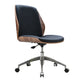 Silla de escritorio moderna Silla de conferencia de madera Silla con respaldo medio con ruedas