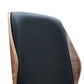 Silla de escritorio moderna Silla de conferencia de madera Silla con respaldo medio con ruedas