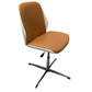Silla de escritorio moderna Silla de conferencia de madera Silla con respaldo medio con ruedas