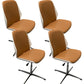 Silla de escritorio moderna Silla de conferencia de madera Silla con respaldo medio con ruedas