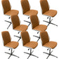 Silla de escritorio moderna Silla de conferencia de madera Silla con respaldo medio con ruedas