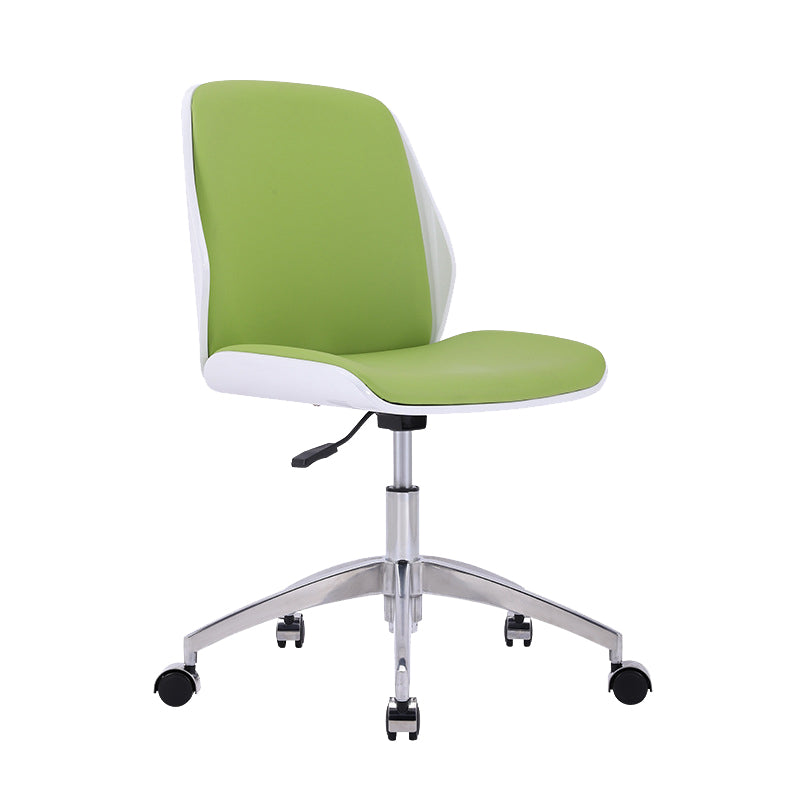 Silla de escritorio moderna Silla de conferencia de madera Silla con respaldo medio con ruedas
