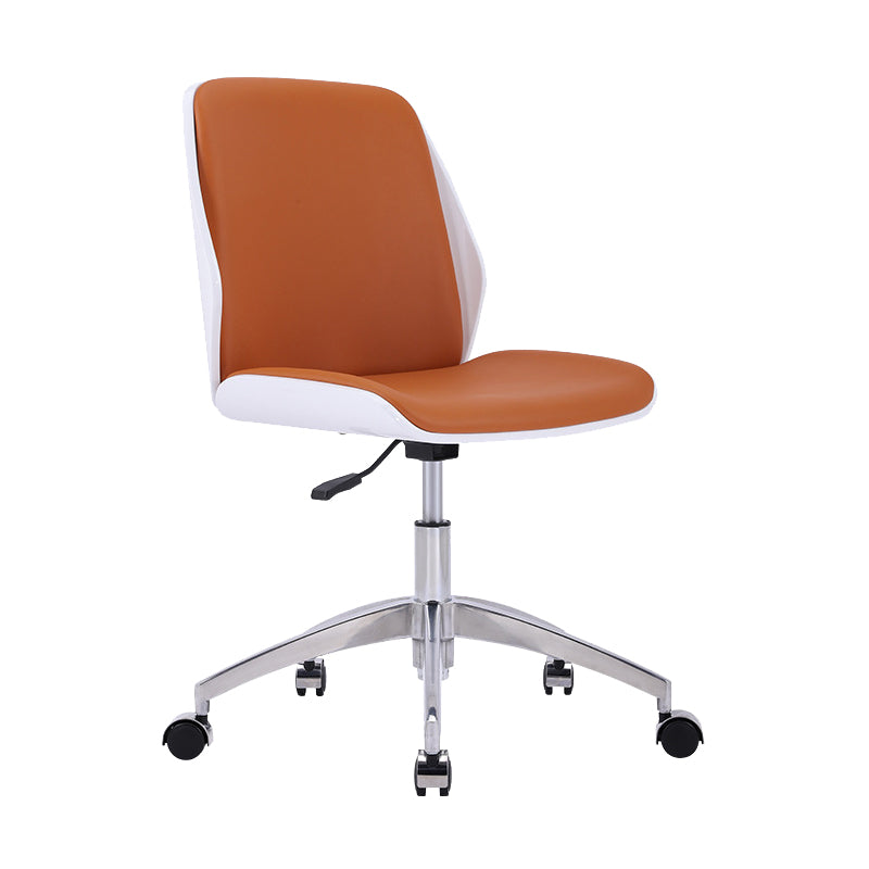Silla de escritorio moderna Silla de conferencia de madera Silla con respaldo medio con ruedas