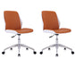 Silla de escritorio moderna Silla de conferencia de madera Silla con respaldo medio con ruedas