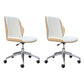 Silla de escritorio moderna Silla de conferencia de madera Silla con respaldo medio con ruedas