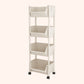 Contemporary Plastic Bookshelf White Standard Shelf Bookcase for Study Room
