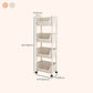 Contemporary Plastic Bookshelf White Standard Shelf Bookcase for Study Room