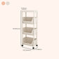 Contemporary Plastic Bookshelf White Standard Shelf Bookcase for Study Room