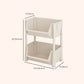 Contemporary Plastic Bookshelf White Standard Shelf Bookcase for Study Room