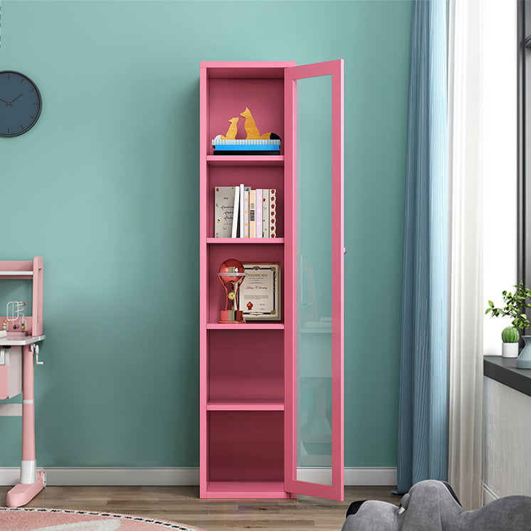 Rectangle Standard Bookcase Scandinavian Bookshelf with Door