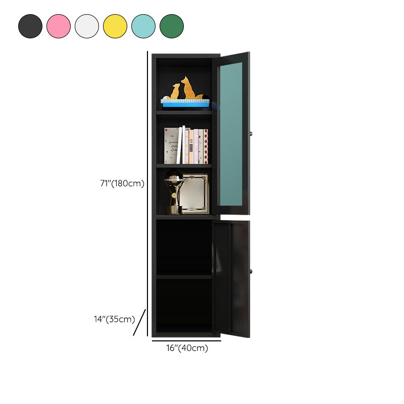 Rectangle Standard Bookcase Scandinavian Bookshelf with Door