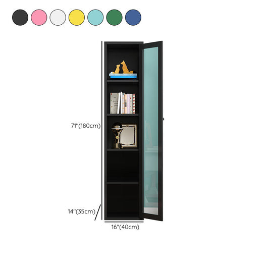 Rectangle Standard Bookcase Scandinavian Bookshelf with Door