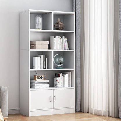 Standard Engineered Wood Book Shelf Contemporary Closed Back Bookshelf