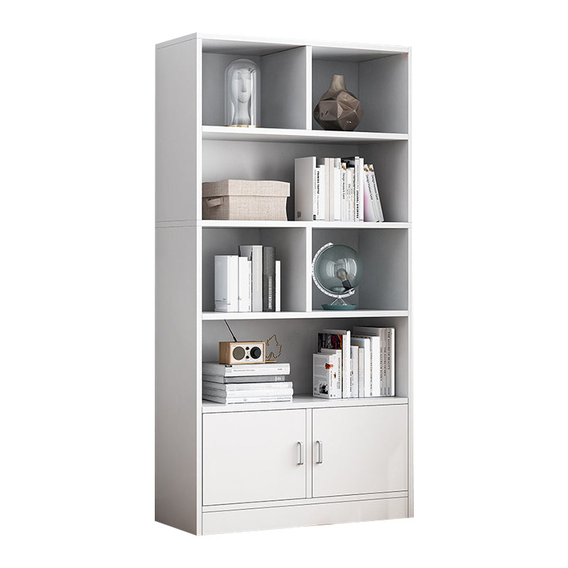 Standard Engineered Wood Book Shelf Contemporary Closed Back Bookshelf