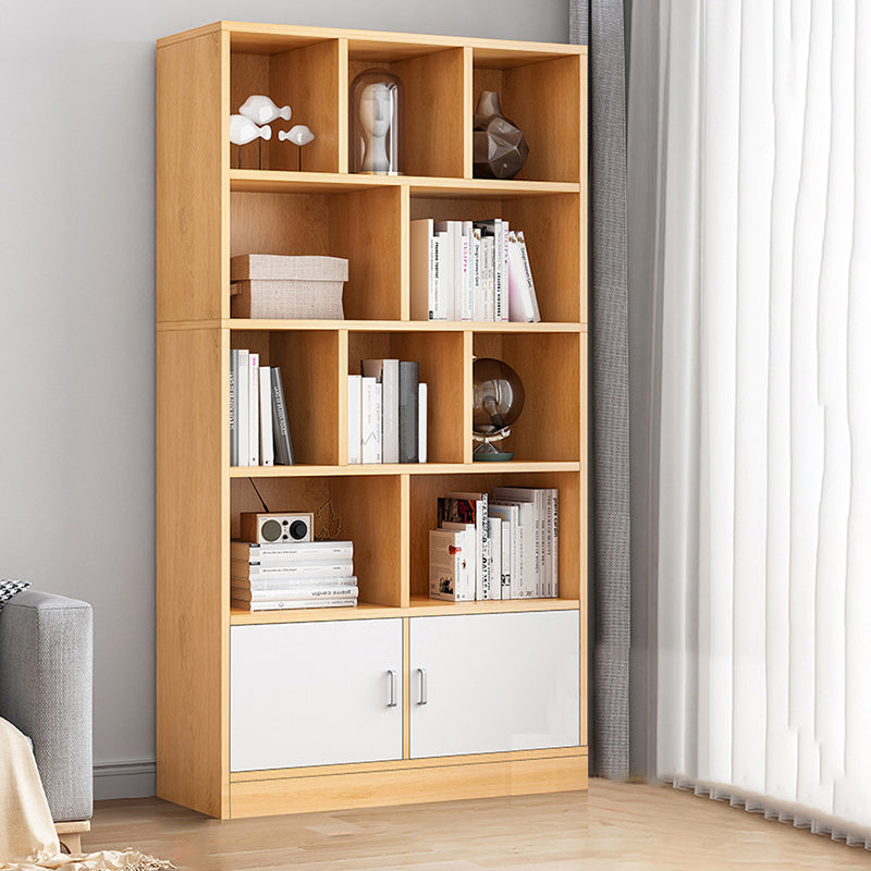 Standard Engineered Wood Book Shelf Contemporary Closed Back Bookshelf
