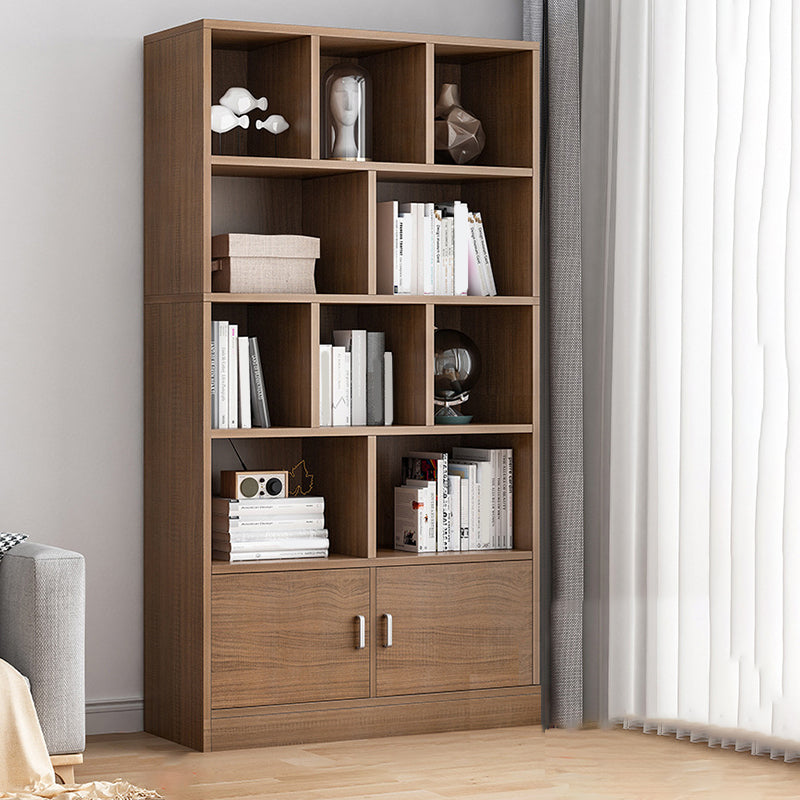 Standard Engineered Wood Book Shelf Contemporary Closed Back Bookshelf