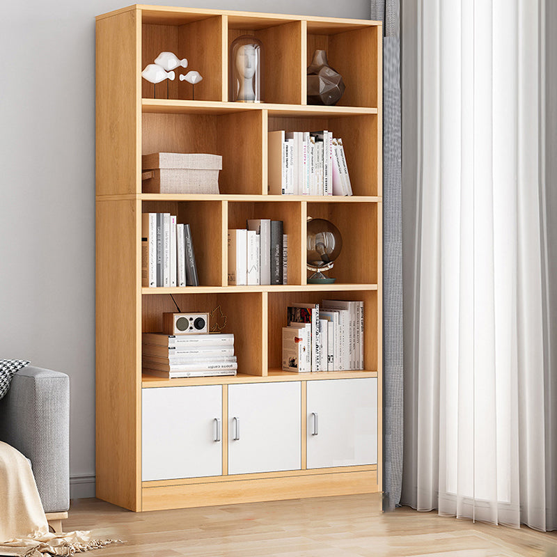 Standard Engineered Wood Book Shelf Contemporary Closed Back Bookshelf