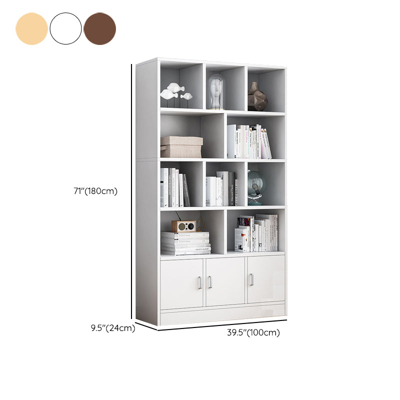 Standard Engineered Wood Book Shelf Contemporary Closed Back Bookshelf