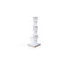 Contemporary Standard Metal Bookshelf Closed Back Bookcase with Shelves 13.8"L x 13.8"W x 42.9"H White Clearhalo 'Bookcases' 'furn' 'furn_bookcases' 'Furniture' 'Office Furniture' 6424413