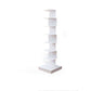 Contemporary Standard Metal Bookshelf Closed Back Bookcase with Shelves 13.8"L x 13.8"W x 49.6"H White Clearhalo 'Bookcases' 'furn' 'furn_bookcases' 'Furniture' 'Office Furniture' 6424415