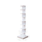 Contemporary Standard Metal Bookshelf Closed Back Bookcase with Shelves 13.8"L x 13.8"W x 56.7"H White Clearhalo 'Bookcases' 'furn' 'furn_bookcases' 'Furniture' 'Office Furniture' 6424417