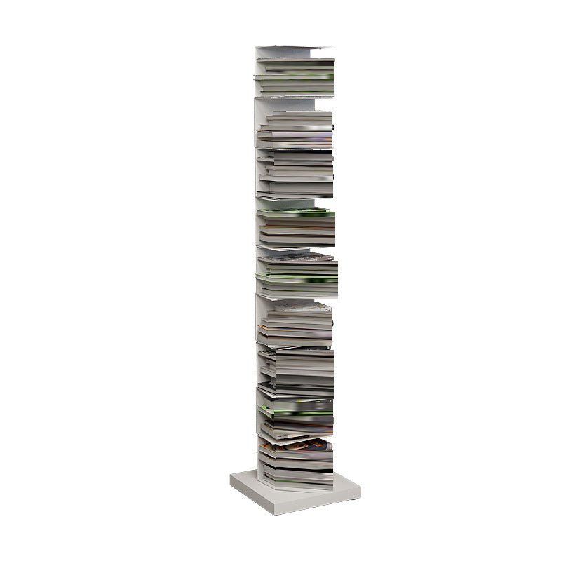 Contemporary Standard Metal Bookshelf Closed Back Bookcase with Shelves Clearhalo 'Bookcases' 'furn' 'furn_bookcases' 'Furniture' 'Office Furniture' 6424420